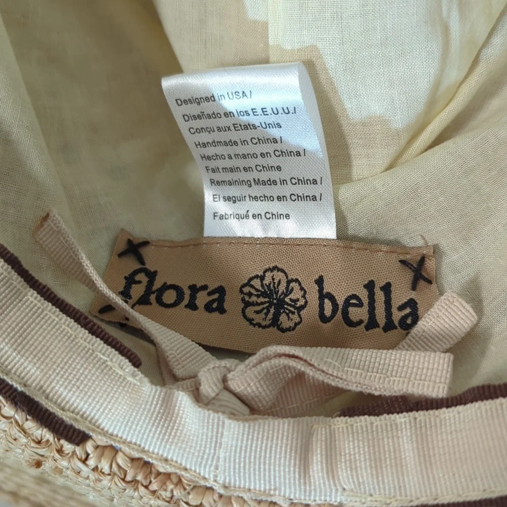 Flora Bella wide brim women straw sun hat - Picture 9 of 9